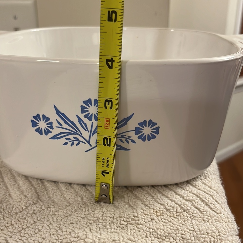 Vintage Corningware Cornflower Blue Square Baking Dish Glass Lid 3 Quart - Picture 9 of 14